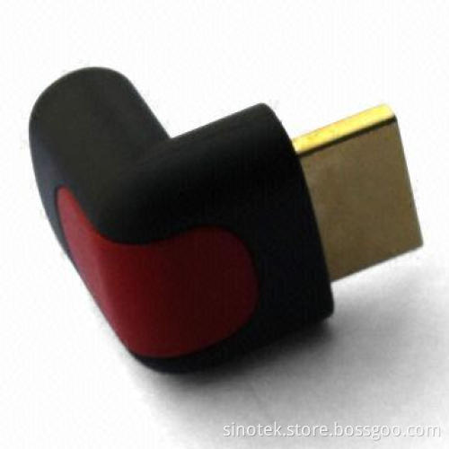 HDMI Adapter with 100% Copper Wire, Suitable for D/1,080p TV/3D TV/DVD/Blu-ray Disc